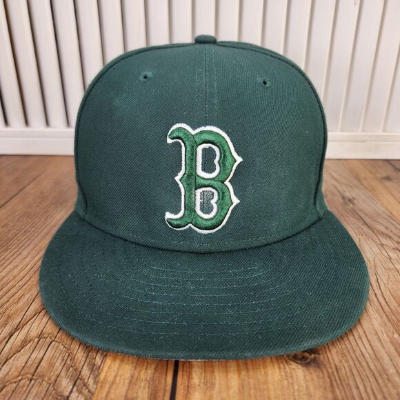 Boston Red Sox New Era 59fifty Fitted 7" Hat Cap Kelly Green MLB Baseball Irish - Picture 2 of 10
